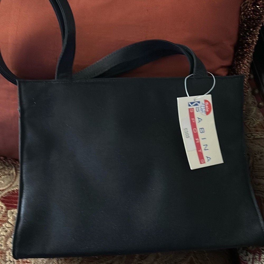Black shoulder bag Sabina Sports, silky, black satiny, so cute, New with Tag